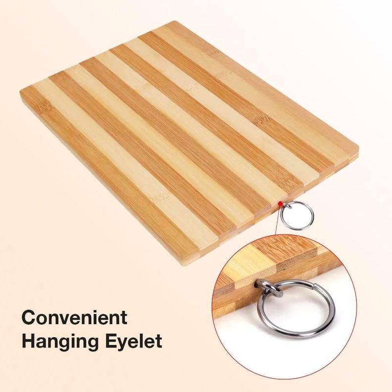 Tabla Para Picar Carne Verduras De Bambú Madera Rectangular-1