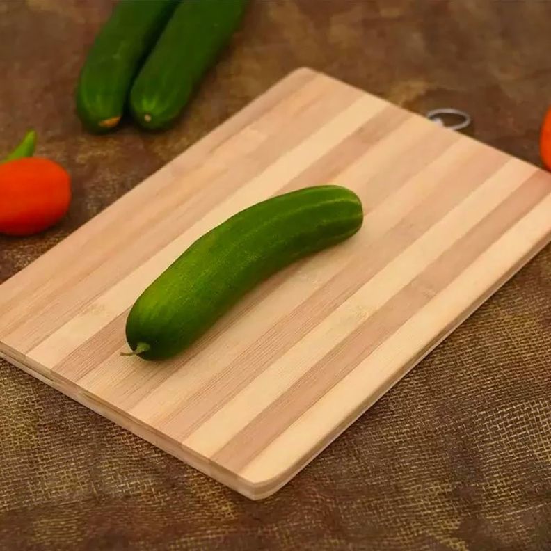 Tabla Para Picar Carne Verduras De Bambú Madera Rectangular-3