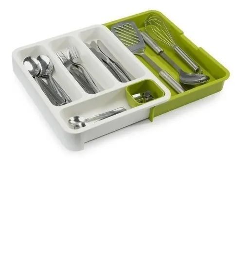 Organizador Utensilios Cocina Porta Cubiertos Porta Servicio  Multifunción Extensible-0