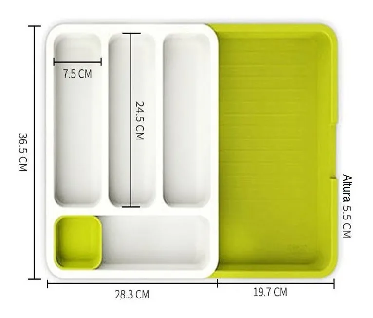Organizador Utensilios Cocina Porta Cubiertos Porta Servicio  Multifunción Extensible-2