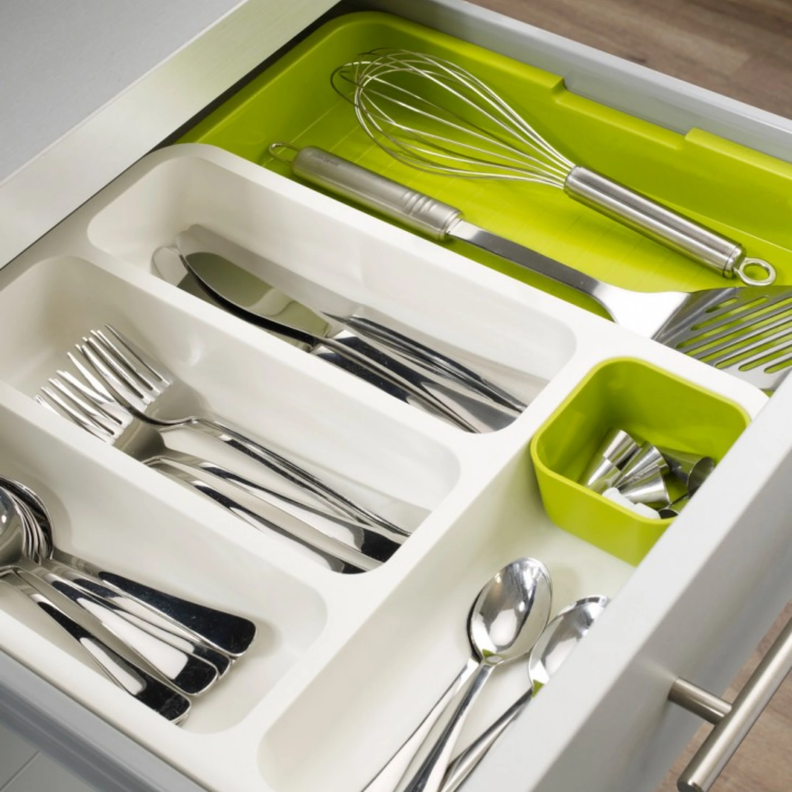 Organizador Utensilios Cocina Porta Cubiertos Porta Servicio  Multifunción Extensible-1