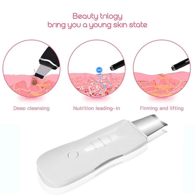 Espátula Ultrasónica Paleta Ultrasónica Facial Limpiadora-2