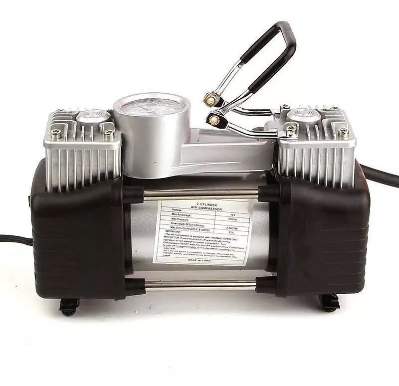 Compresor Aire Doble Cilindro 12v Inflador Para Auto 150psi-4