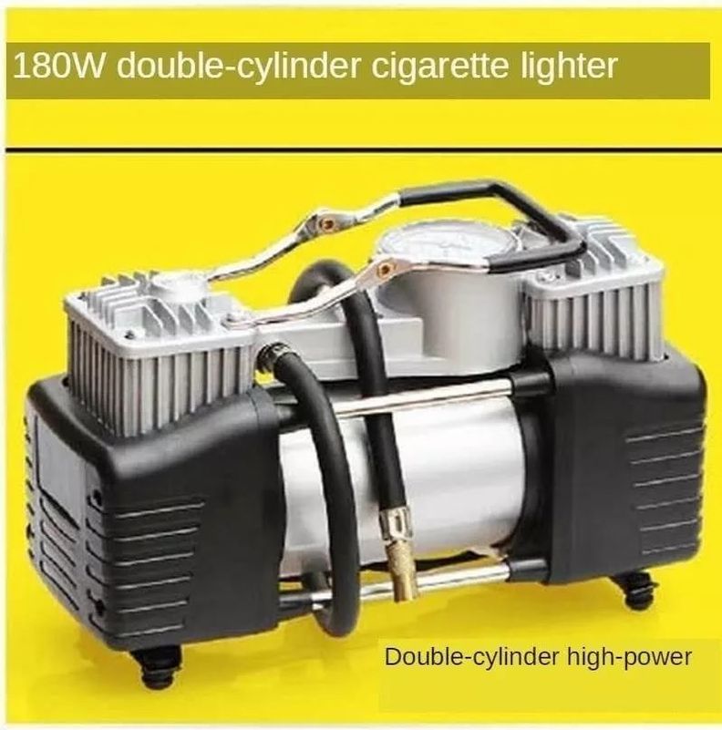 Compresor Aire Doble Cilindro 12v Inflador Para Auto 150psi-5
