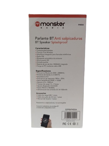 PARLANTE MONSTER AUDIO ANTI SALPICADURAS Q.N BUSINESS GROUP-1