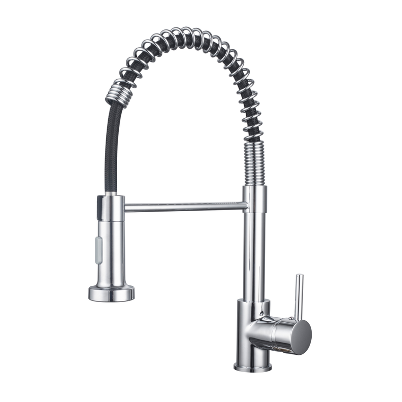 Monomando de Cocina Flexible Cromo Bermejo Plateado Metalico