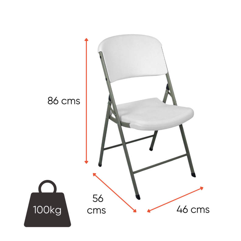 Silla plegable Foldaway blanca-2