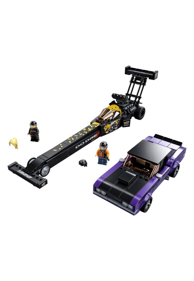 LEGO Drágster Mopar Dodge//SRT Top Fuel y Dodge Challenger T/A de 1970 - 76904-1