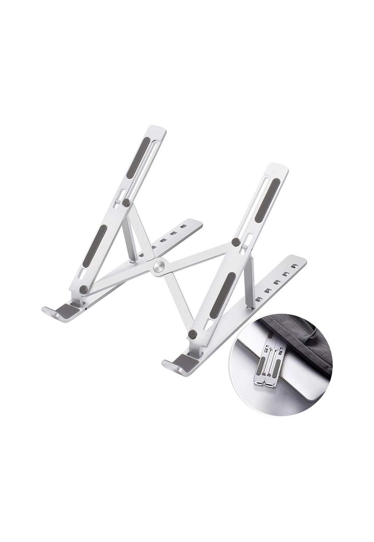 Soporte OMOTON aluminio reclinable para MacBook Air, MacBook Pro, HP, Dell hasta 15.6" plateado-0