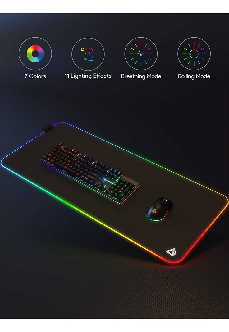 AUKEY Mouse Pad RGB Negro - KM-P7-4