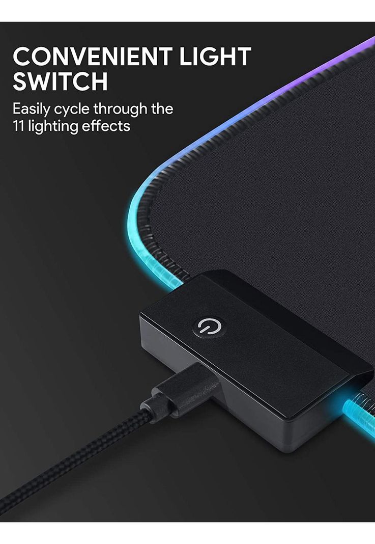 AUKEY Mouse Pad RGB Negro - KM-P7-5