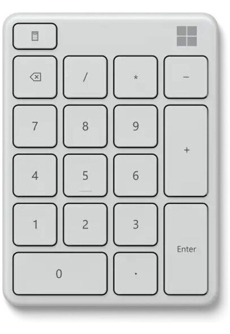 Teclado Numérico Microsoft Inalámbrico - Blanco-0