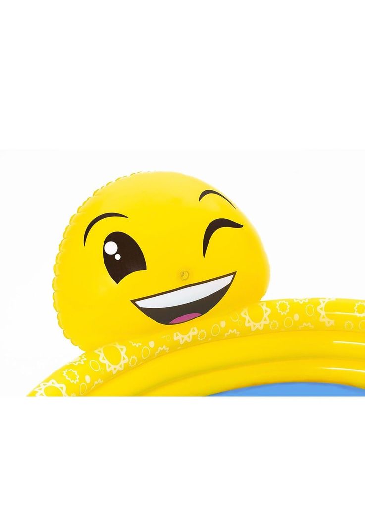 Piscina Bestway Inflable 3 Anillos Emoji Lanza Agua 144x69cm-1