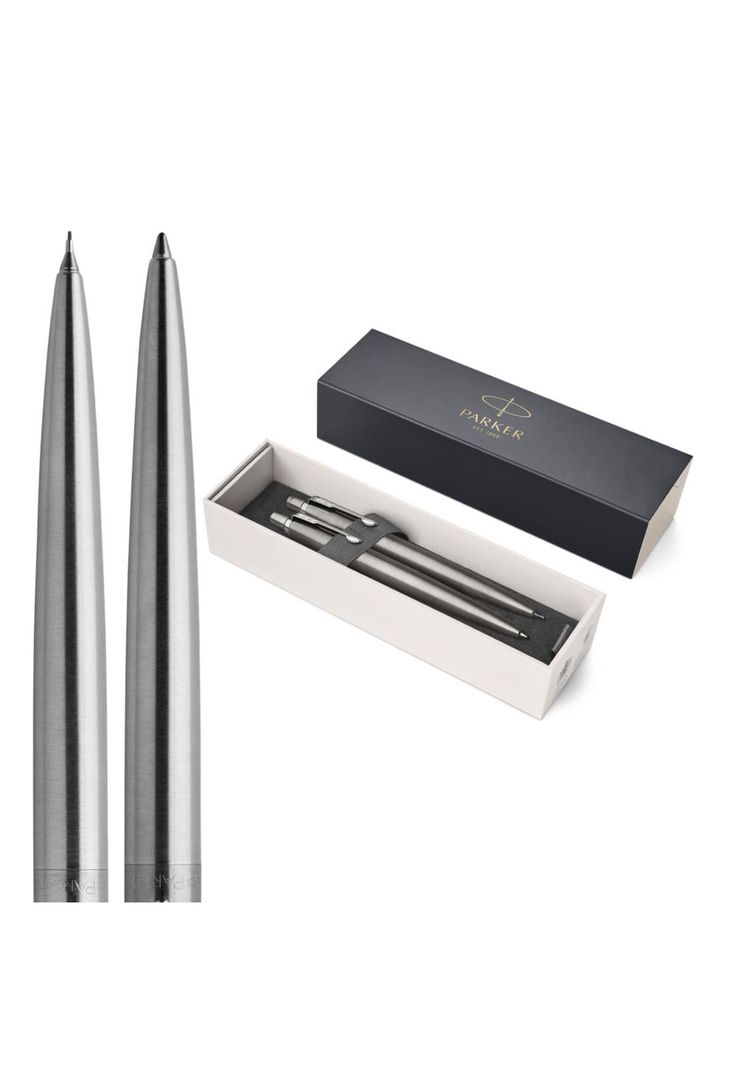 Parker Jotter Set Bolígrafo + Portaminas Acero Inoxidable Borde Cromado-1