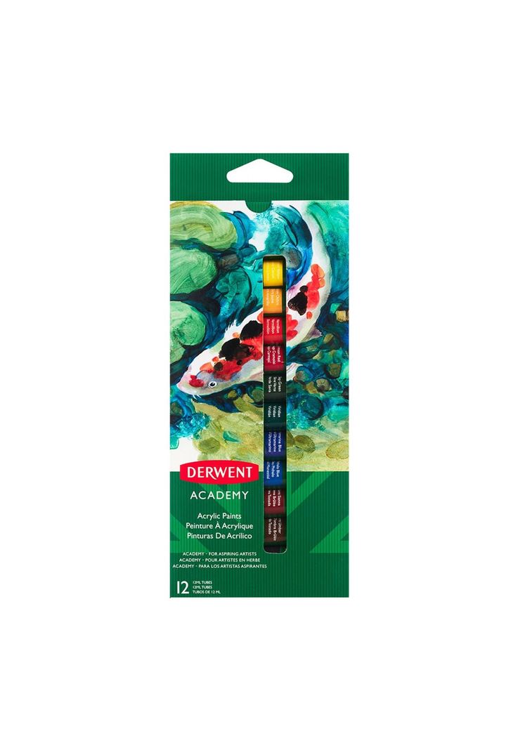 Pintura Acrílica Tubo Set 12 Unidades Derwent Academy-1