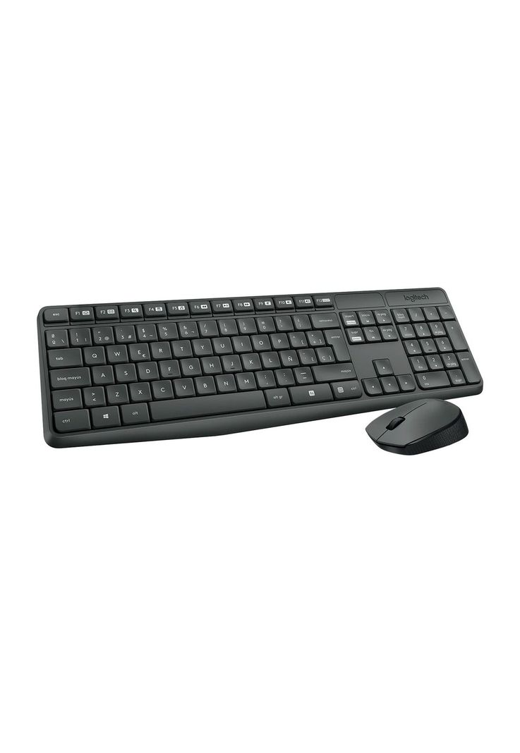Kit Teclado y Mouse Logitech Inalámbrico MK235 Negro-0