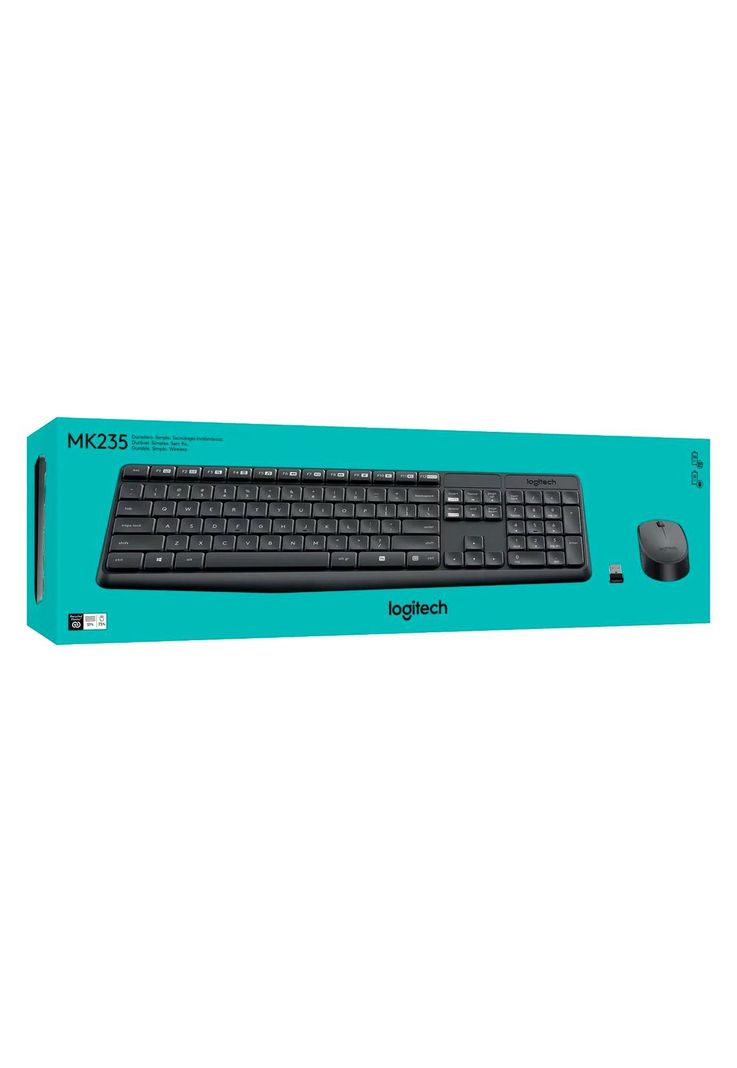 Kit Teclado y Mouse Logitech Inalámbrico MK235 Negro-4