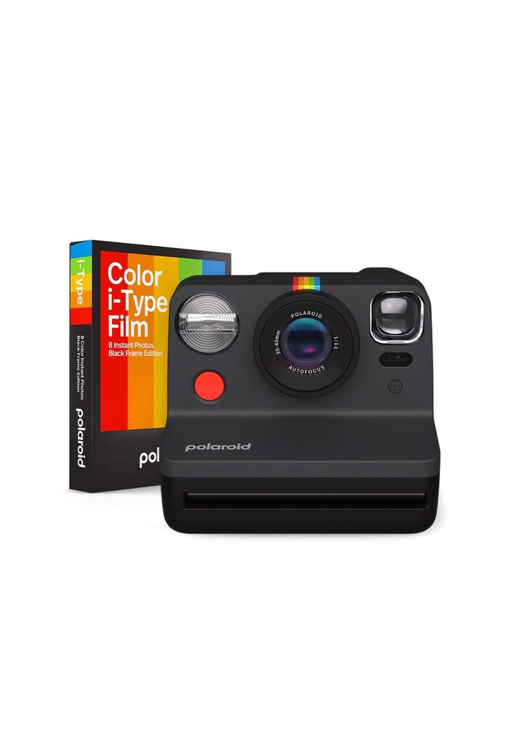 Kit Polaroid Now Black + Papel Fotográfico Negro