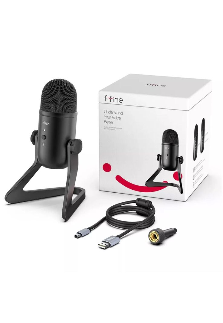 Micrófono Fifine K678 Condensador Cardioide Negro-1