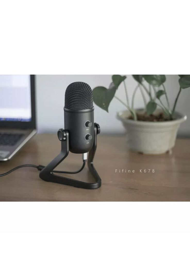 Micrófono Fifine K678 Condensador Cardioide Negro-2
