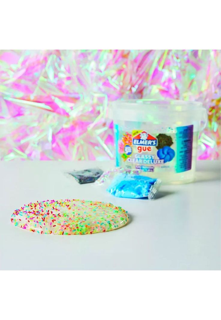 Elmer's Kit Slime Gue Glassy Clear Deluxe Balde 1.4L 5 Toppings-5