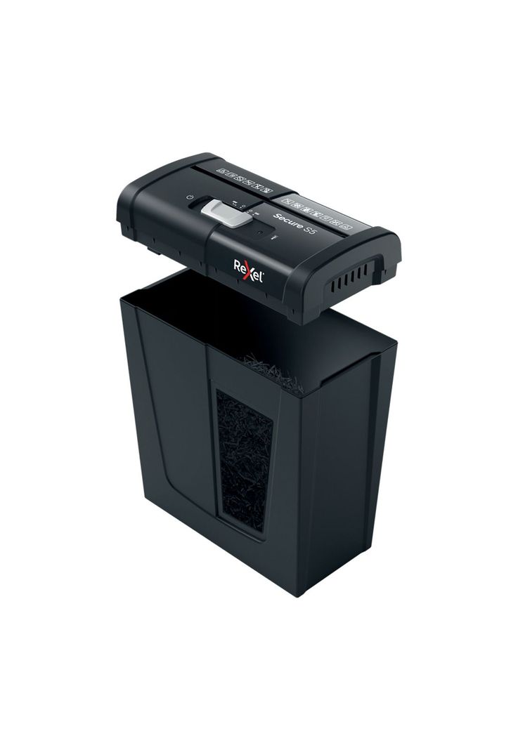 Trituradora Rexel Secure S5 Tira 6mm P2 5 Hojas 10L-4