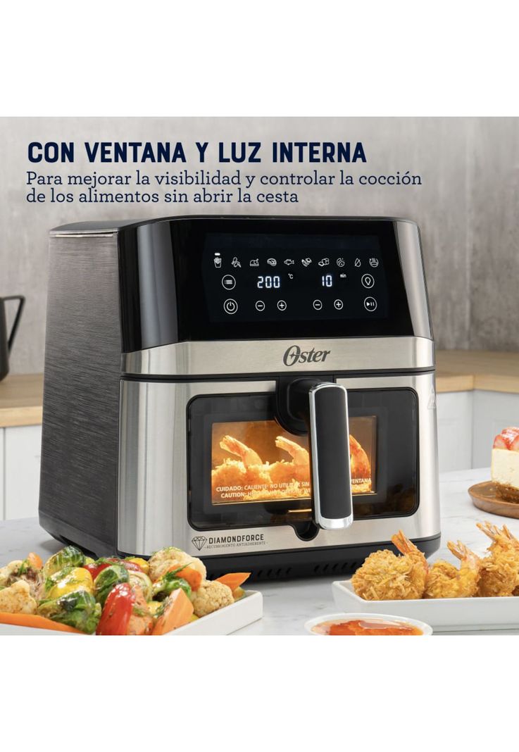 Oster Freidora de Aire Digital 7.5L Recubrimiento DiamondForce-4
