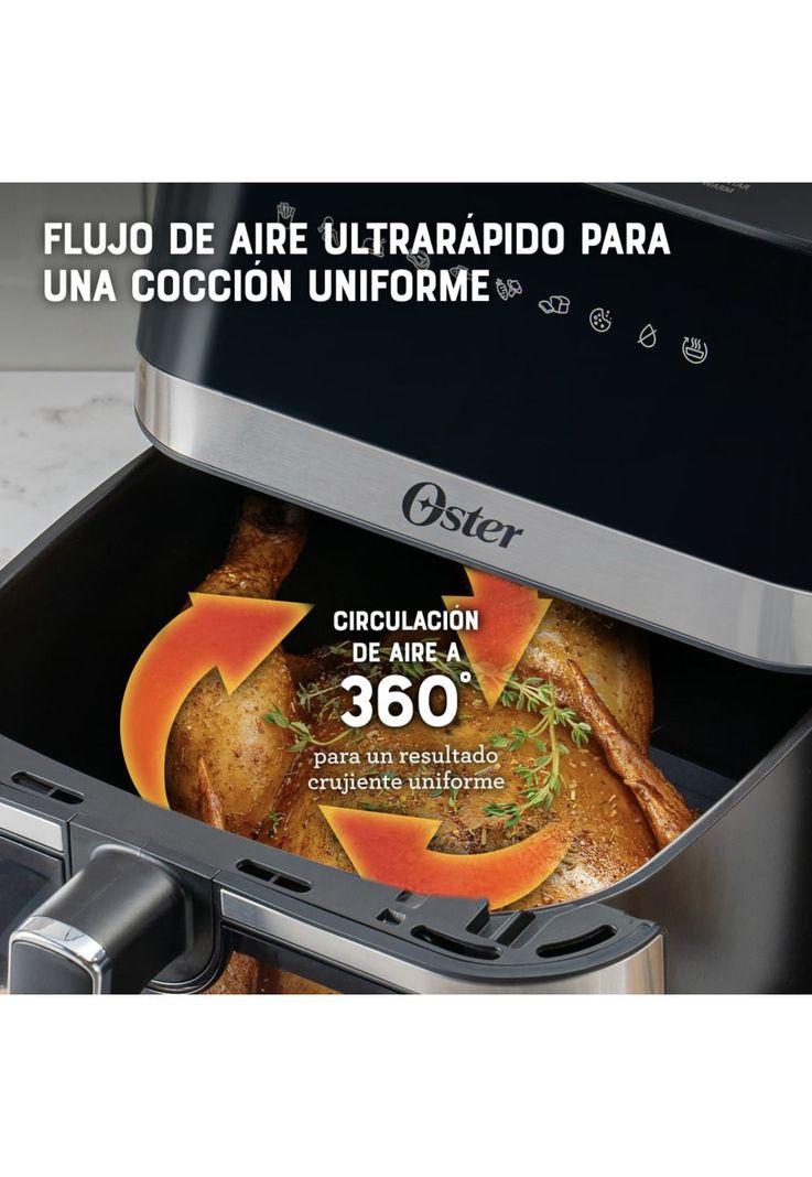 Oster Freidora de Aire Digital 7.5L Recubrimiento DiamondForce-5