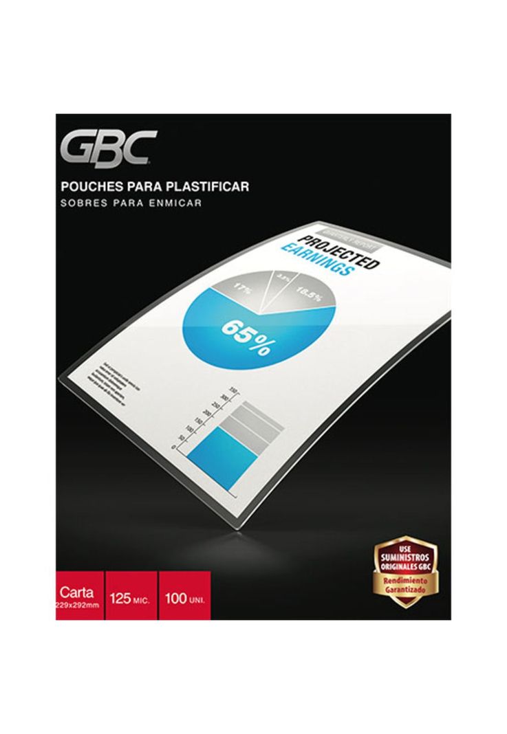 Kit Plastificadora Rosa A4/Carta Inspire Plus 22,8 cm Swingline + Caja Pouches de 100 Unidades Tamaño Carta 3 mil (125 Mic) GBC-3