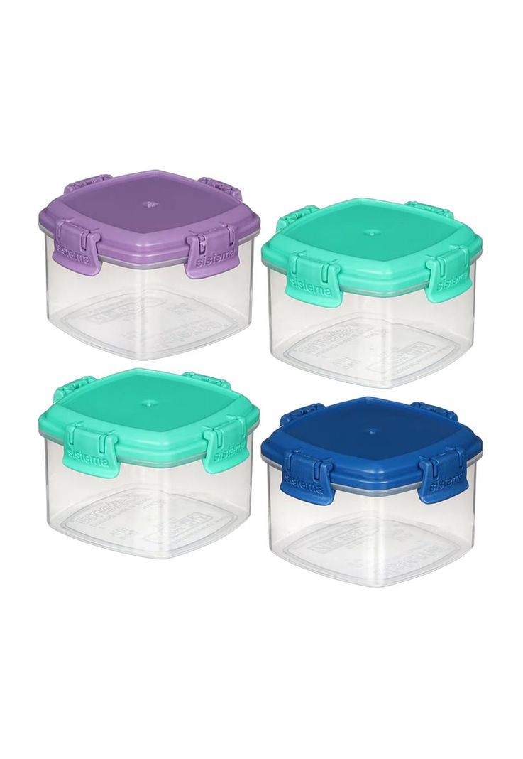 Sistema To Go Pack 4 Contenedores Herméticos 62ML Knick Knacks Colores-2