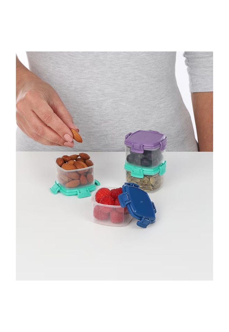 Sistema To Go Pack 4 Contenedores Herméticos 62ML Knick Knacks Colores-3