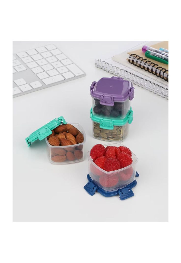 Sistema To Go Pack 4 Contenedores Herméticos 62ML Knick Knacks Colores-4