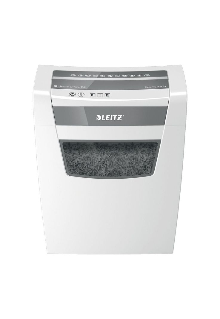 Trituradora de Papel Leitz IQ Home Office P4 Corte Confeti Capacidad 10 Hojas Papelero 23L-0