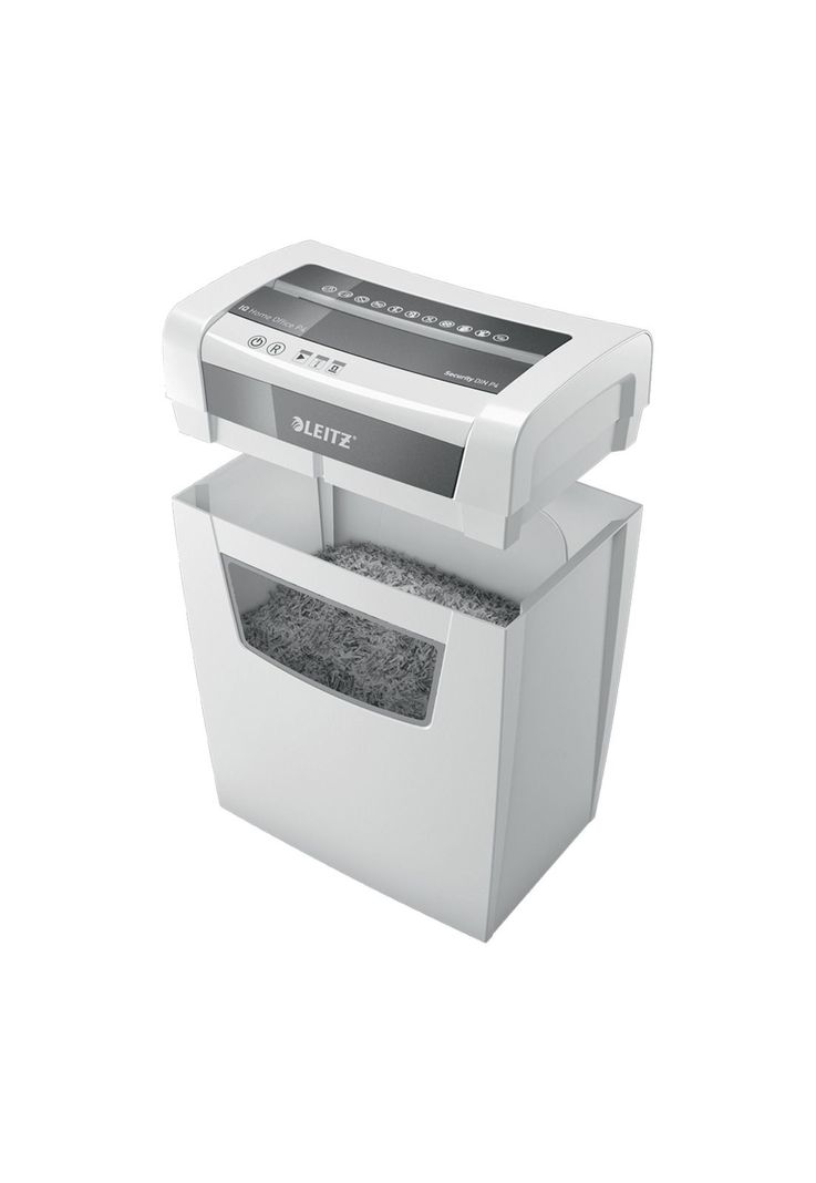 Trituradora de Papel Leitz IQ Home Office P4 Corte Confeti Capacidad 10 Hojas Papelero 23L-2