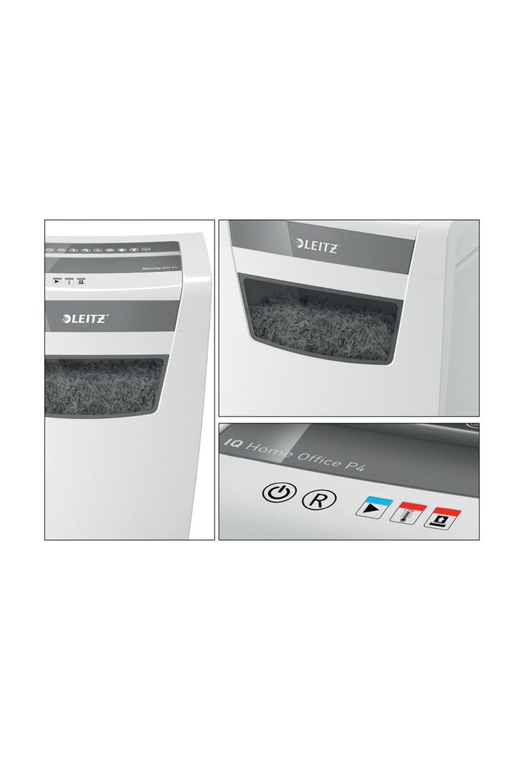 Trituradora de Papel Leitz IQ Home Office P4 Corte Confeti Capacidad 10 Hojas Papelero 23L-5
