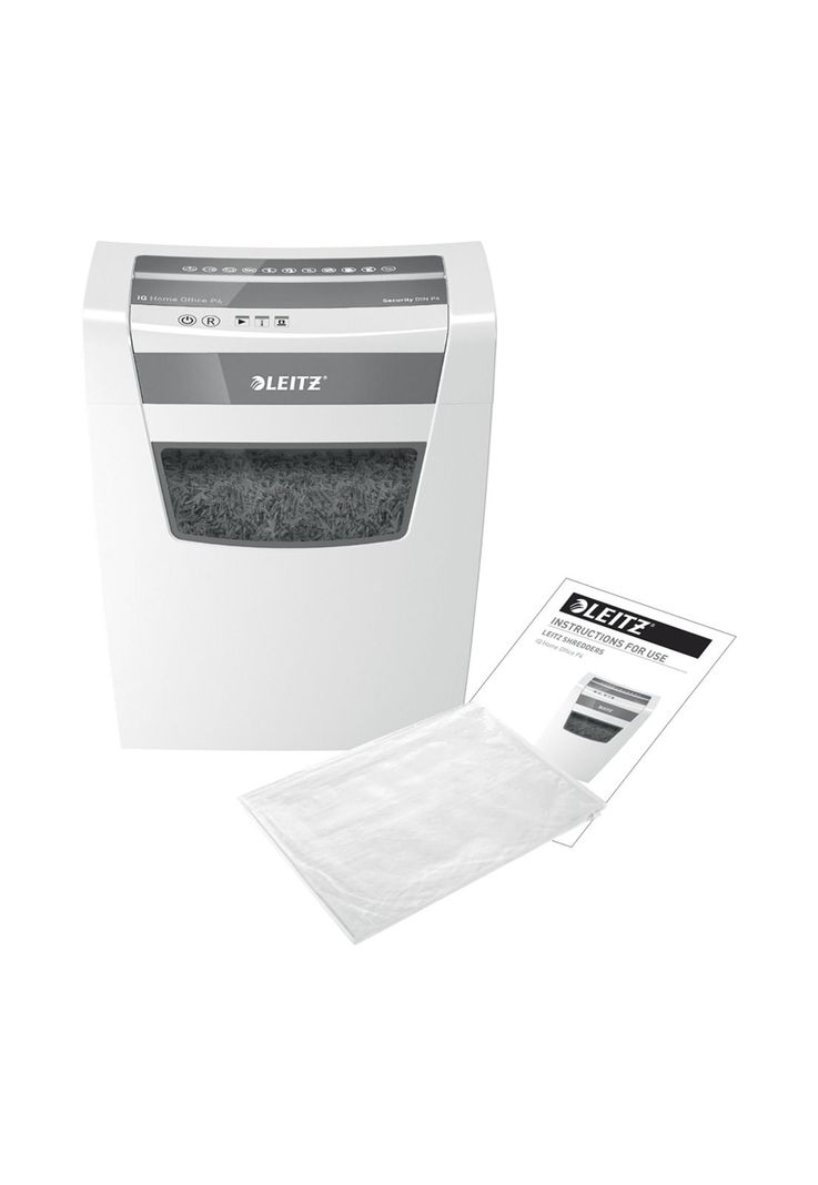 Trituradora de Papel Leitz IQ Home Office P4 Corte Confeti Capacidad 10 Hojas Papelero 23L-6