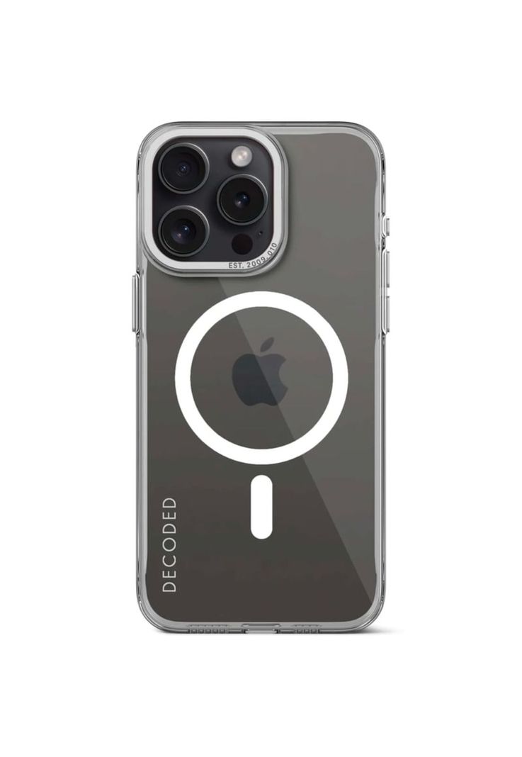 Funda Plástico Reciclado MagSafe Para iPhone 15 Pro Max Decoded Transparente-0