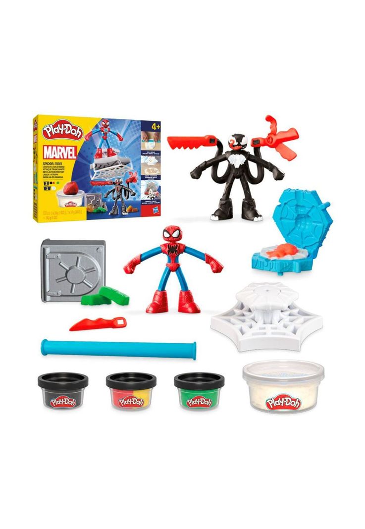 Play-Doh Spider-Man Lanza y Atrapa-0