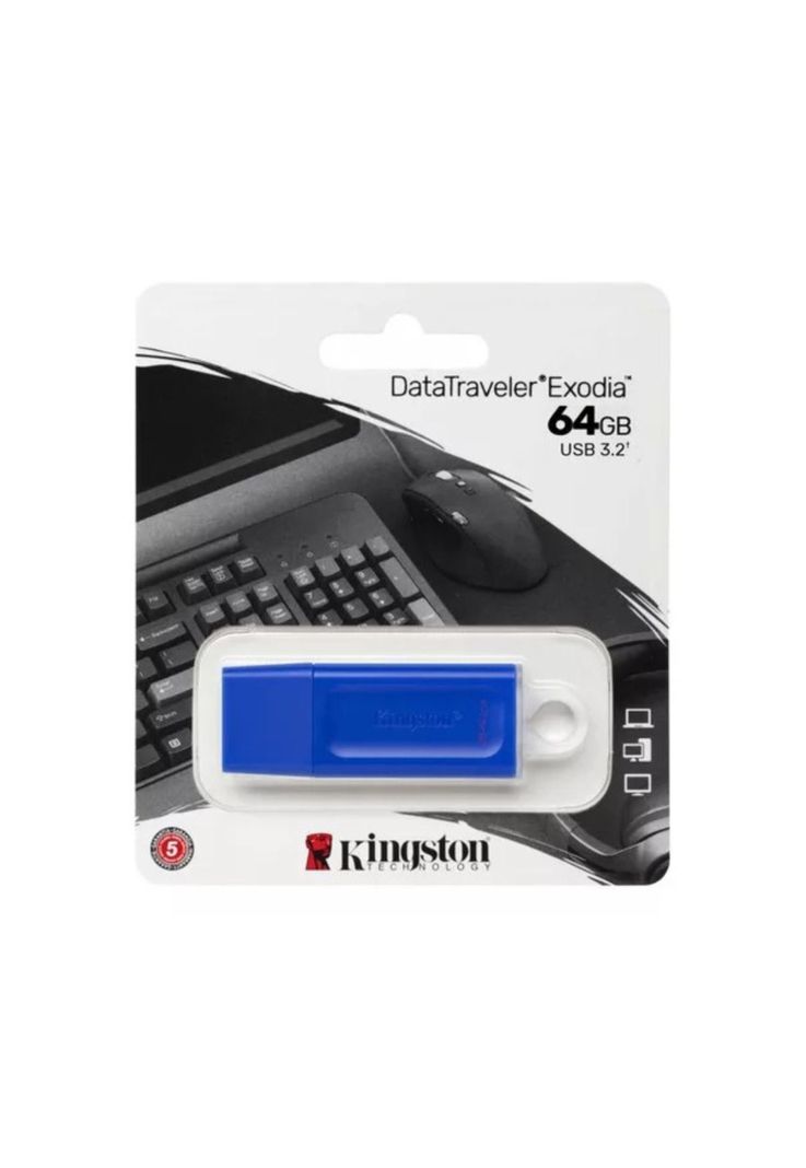 Pendrive DataTraveler Exodia USB 3.2 de 64GB Azul - Kingston-1