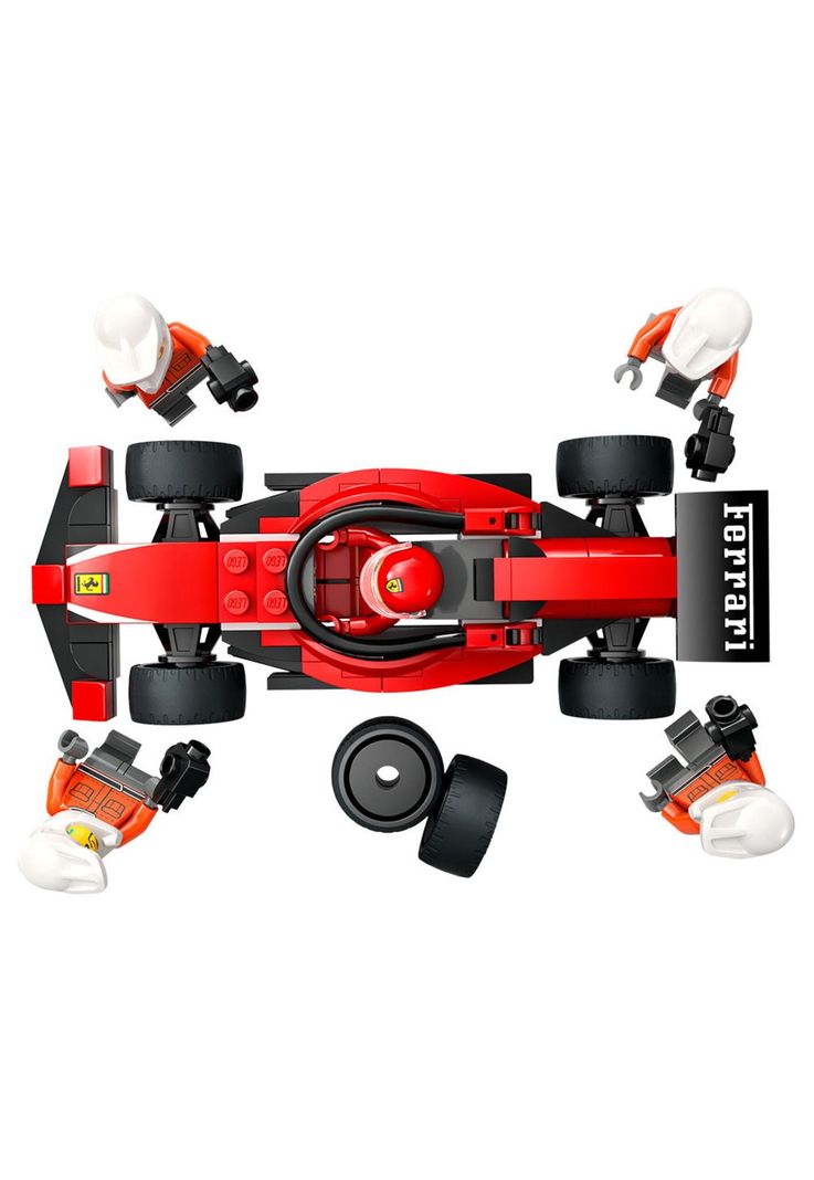 LEGO City Parada en Boxes de F1 y Equipo de Mecánicos con Auto Ferrari- 60443-3