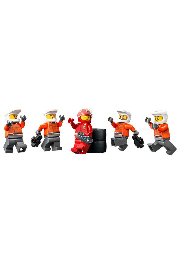 LEGO City Parada en Boxes de F1 y Equipo de Mecánicos con Auto Ferrari- 60443-7