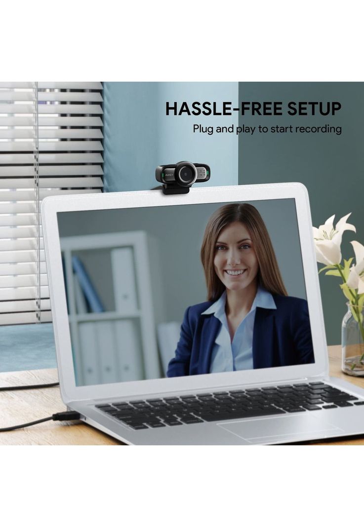 AUKEY Webcam 1080p Full HD con enfoque automático Negro PC-LM3-3