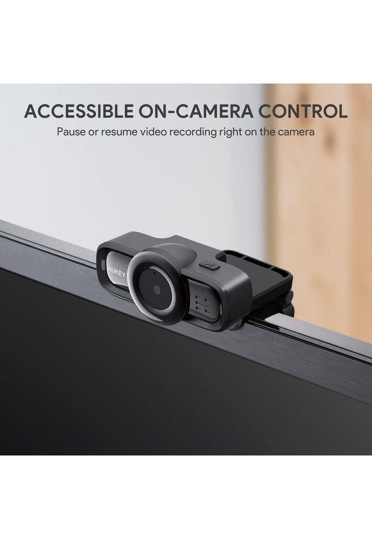 AUKEY Webcam 1080p Full HD con enfoque automático Negro PC-LM3-4