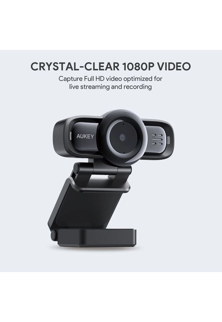 AUKEY Webcam 1080p Full HD con enfoque automático Negro PC-LM3-5