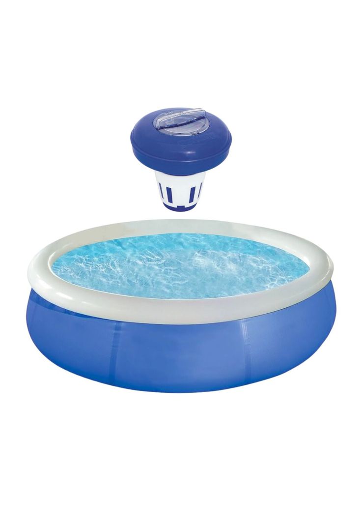 Kit Bestway Piscina Redonda Fácil Armado 168x51cm Azul + Porta Cloro-0