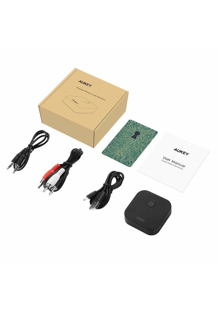 AUKEY Receptor Bluetooth v4.1 inalámbrico A2DP Negro - BR-C1-1
