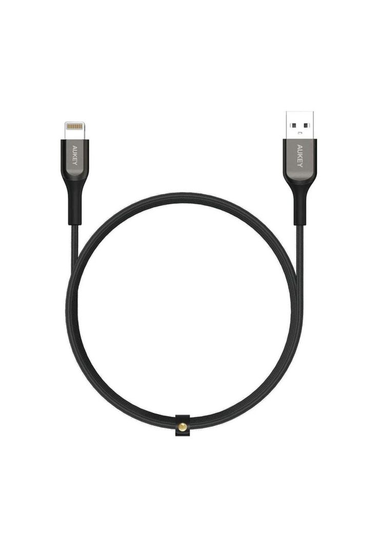 Aukey Cable Kevlar USB-A a Lightning 2m Negro-0