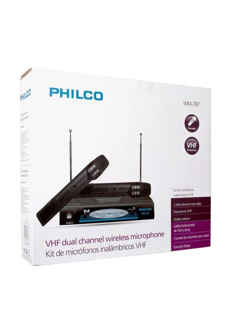 Philco Micrófonos Inalámbricos VHF Pro MW787-4