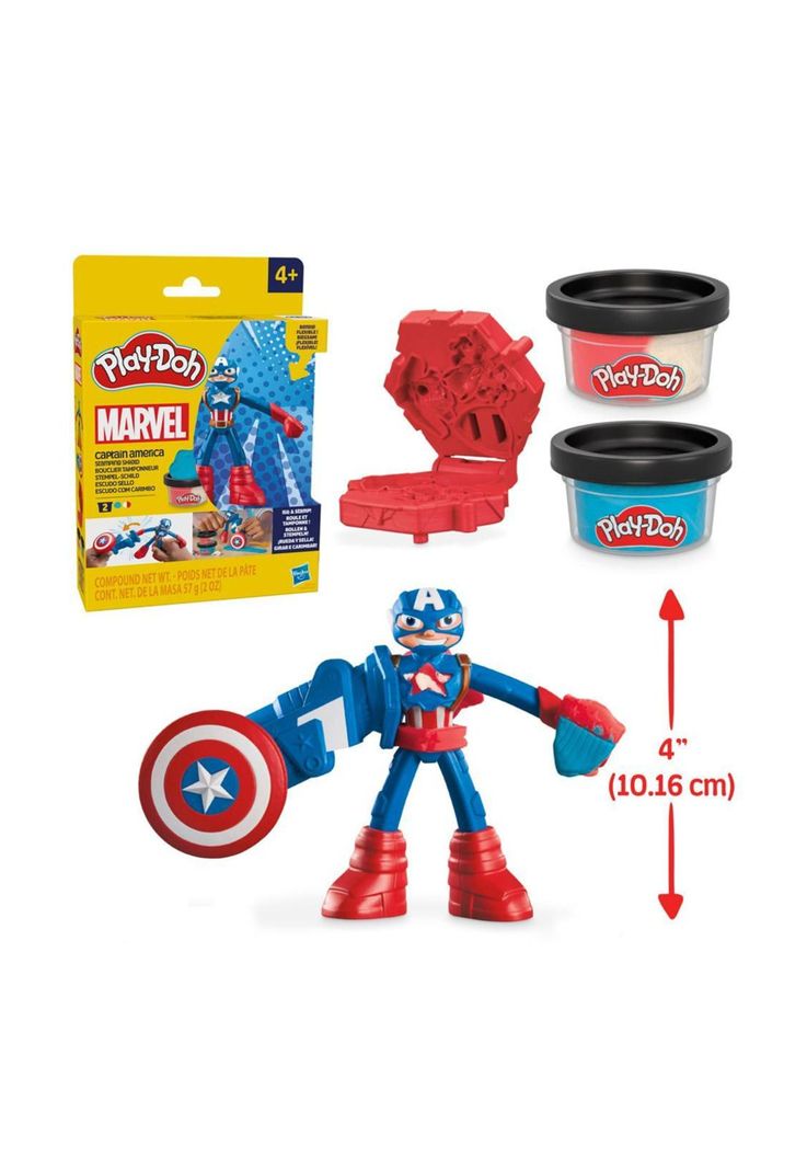 New Play-Doh Capitán América Escudo Sello - Hasbro-0