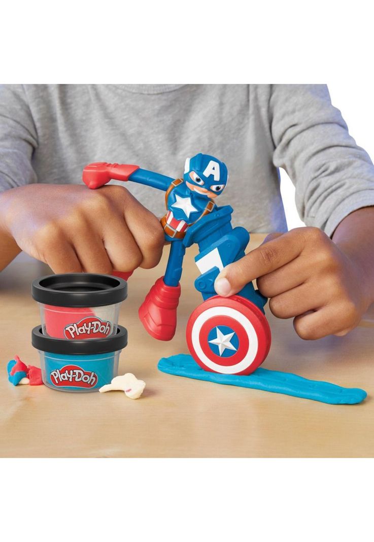 New Play-Doh Capitán América Escudo Sello - Hasbro-5